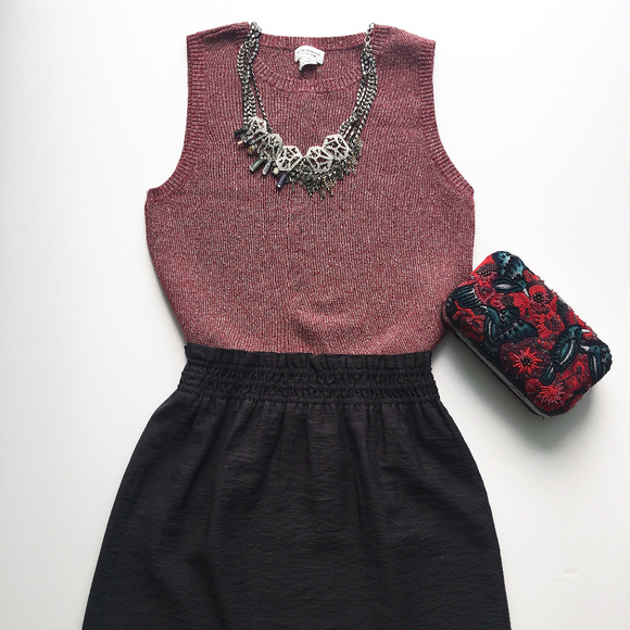 JCrew Sidewalk Skirt in Grey Crepe - Picture 2 of 4